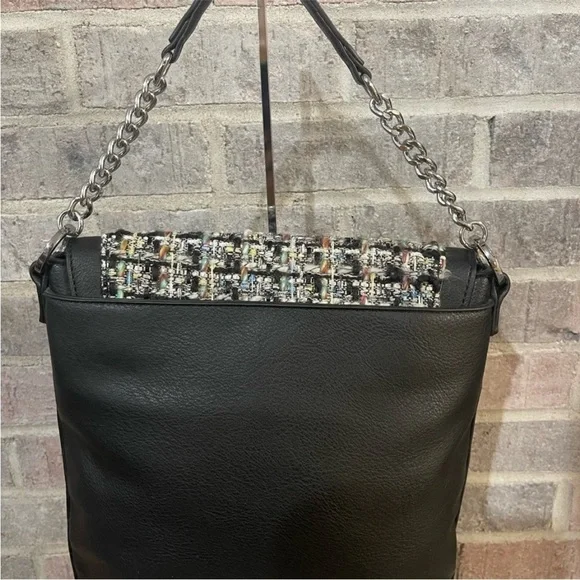 Chic Black Tweed Women's Bag - Picture 2 of 8